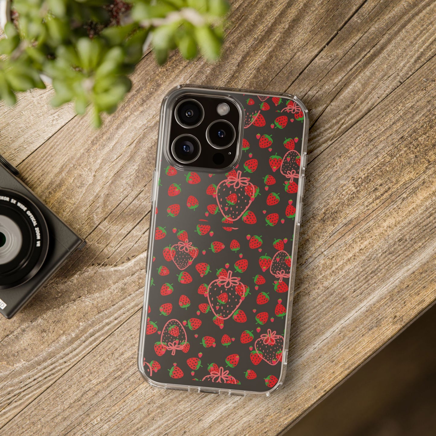Strawberry | Clear Phone Case