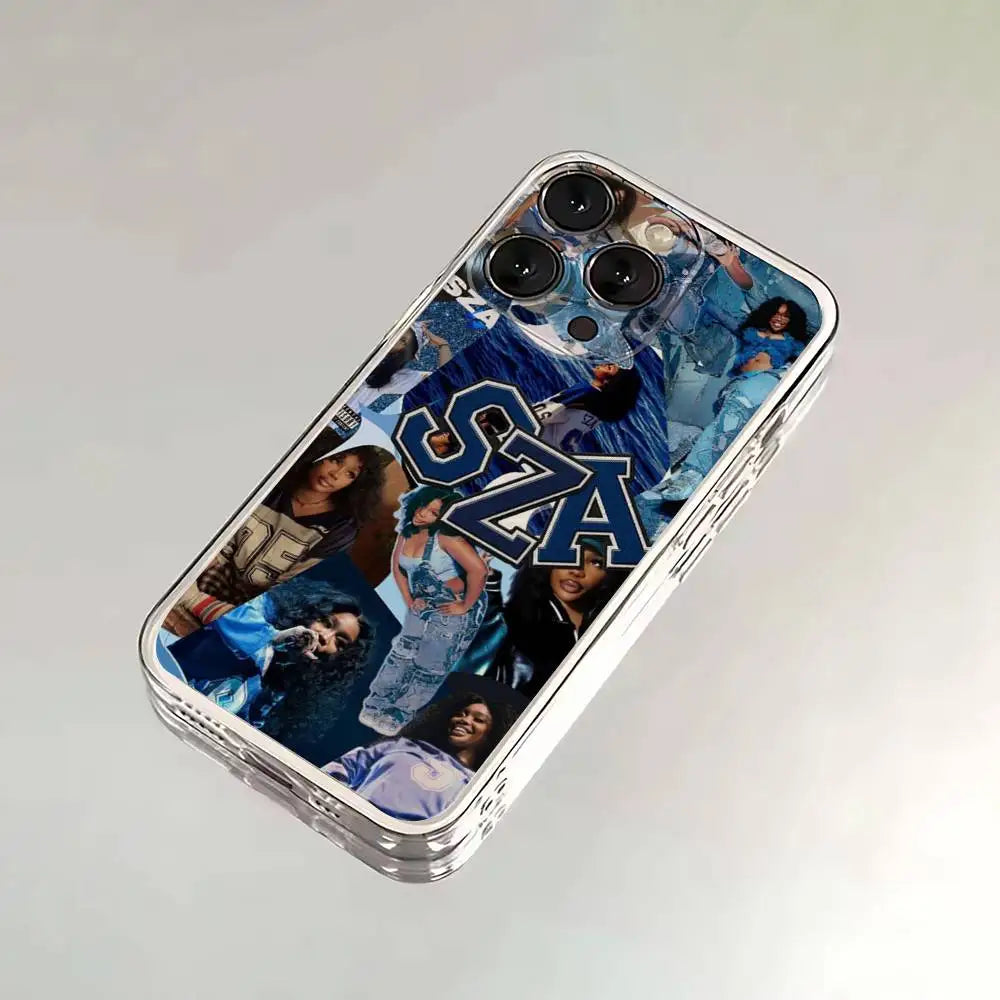 Singer S-SZA lana Phone Case For iPhone 16,15,14,13,12,11 Plus,Pro,Max,XR,XS,X,7,8 SE,Mini Transparent Silicone Soft