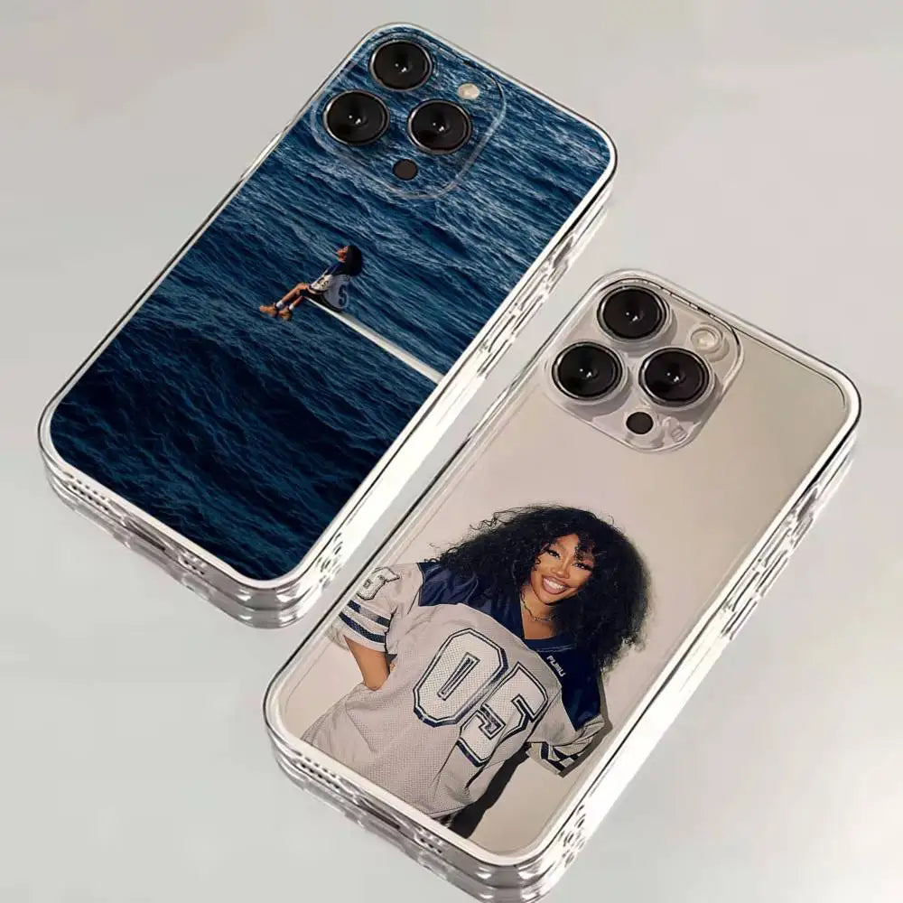 Singer S-SZA lana Phone Case For iPhone 16,15,14,13,12,11 Plus,Pro,Max,XR,XS,X,7,8 SE,Mini Transparent Silicone Soft