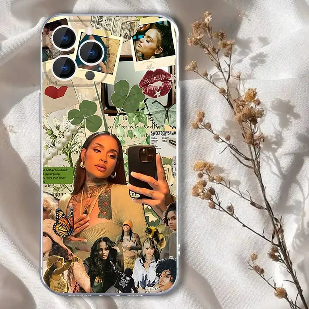 K-Kehlanis Singer1 Phone Case For iPhone 16,15,14,13,12,11 Pro,Max,Plus,X,XS,XR,SE,Mini Transparent Silicone Soft