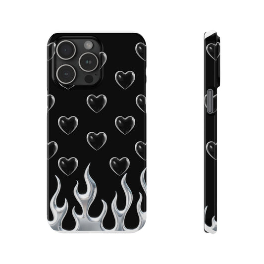 Heart Chrome | Slim Phone Case