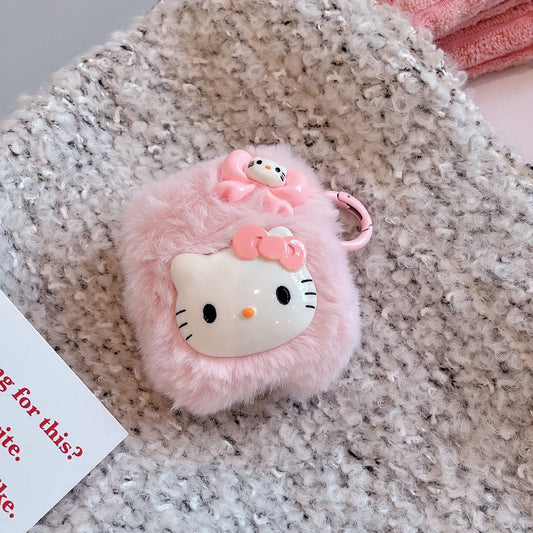 Hello Kitty Pink for Airpods Pro 2 Case,Plush Anime Earphone Cover for Airpods Pro Case/Airpods 3 Case/Airpods 1/2 Case