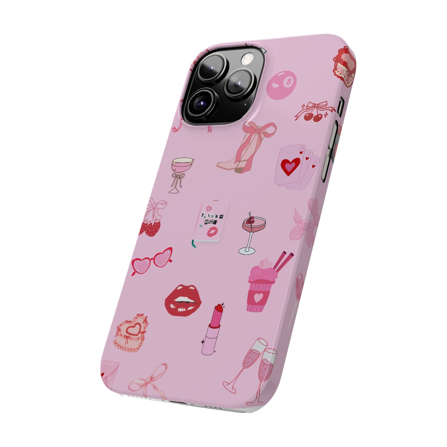 Girly Pink Coquette | Slim Phone Case