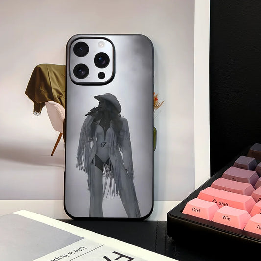 Singer B-BeyonceS Phone Case iPhone 16 15 14 13 Plus Pro Max Satin Colorful glossy surface Cover