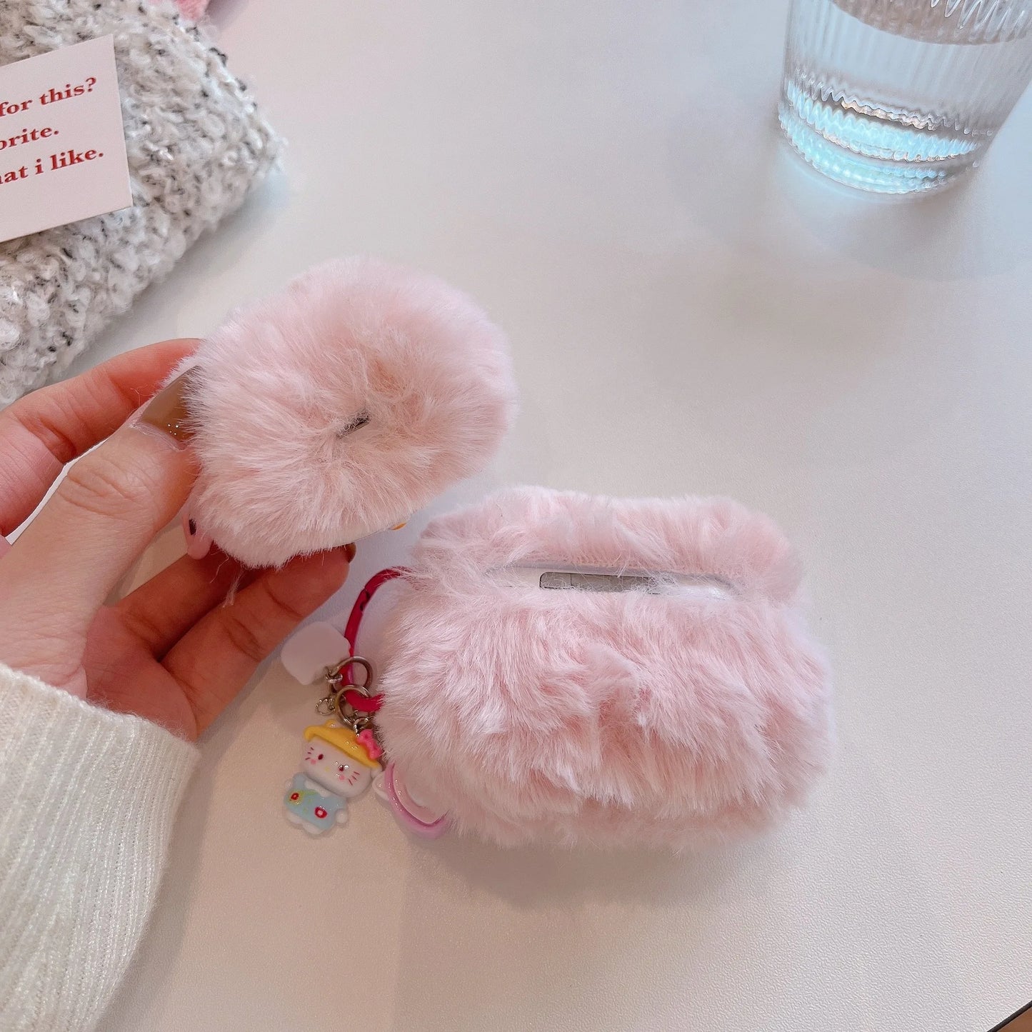 Hello Kitty Pink for Airpods Pro 2 Case,Plush Anime Earphone Cover for Airpods Pro Case/Airpods 3 Case/Airpods 1/2 Case