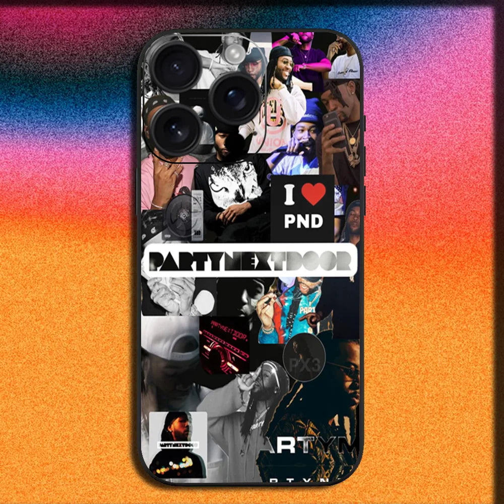Rapper P-Partynextdoor Phone Case For iPhone 16,15,14,13,12,11,Pro,XS,Max,XR,Plus,E,Mini Soft Black Cover