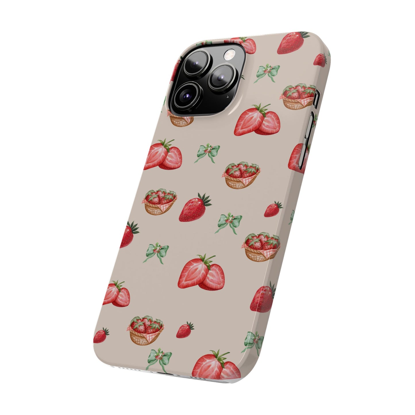 Strawberry Bow | Slim Phone Case