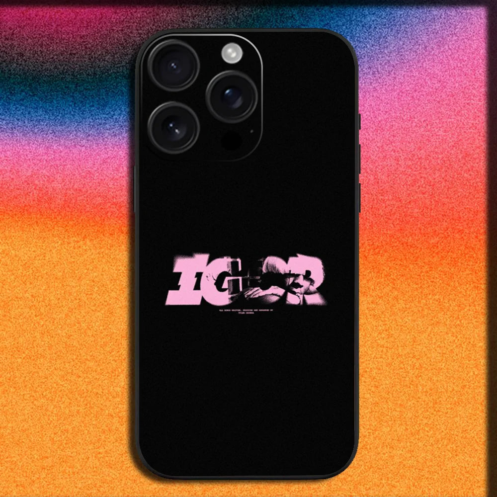 Rapper T-Tylers The Creator Phone Case For iPhone 16,15,14,13,12,11,Pro,XS,Max,XR,Plus,SE,Mini Soft Black Cover