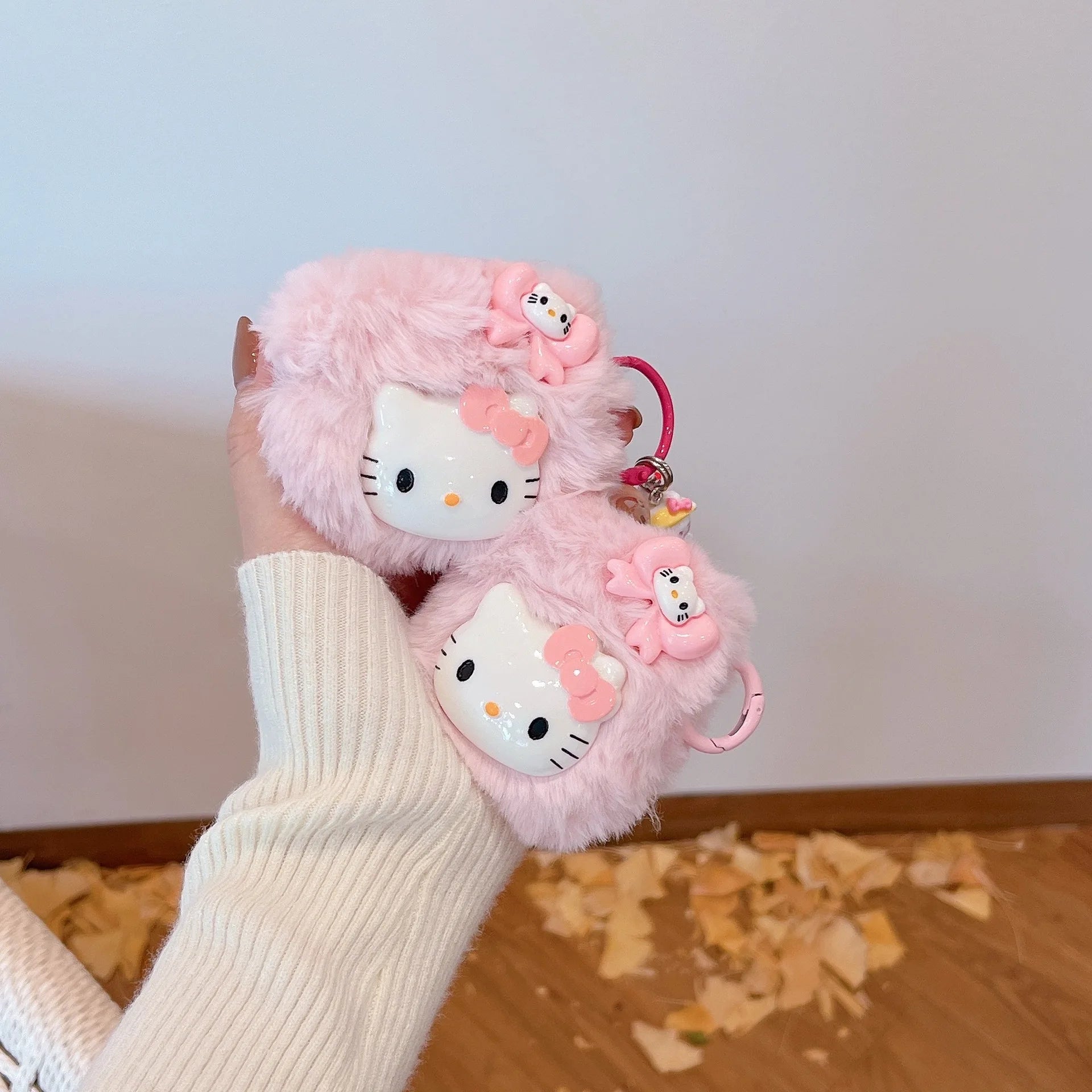 Hello Kitty Pink for Airpods Pro 2 Case,Plush Anime Earphone Cover for Airpods Pro Case/Airpods 3 Case/Airpods 1/2 Case
