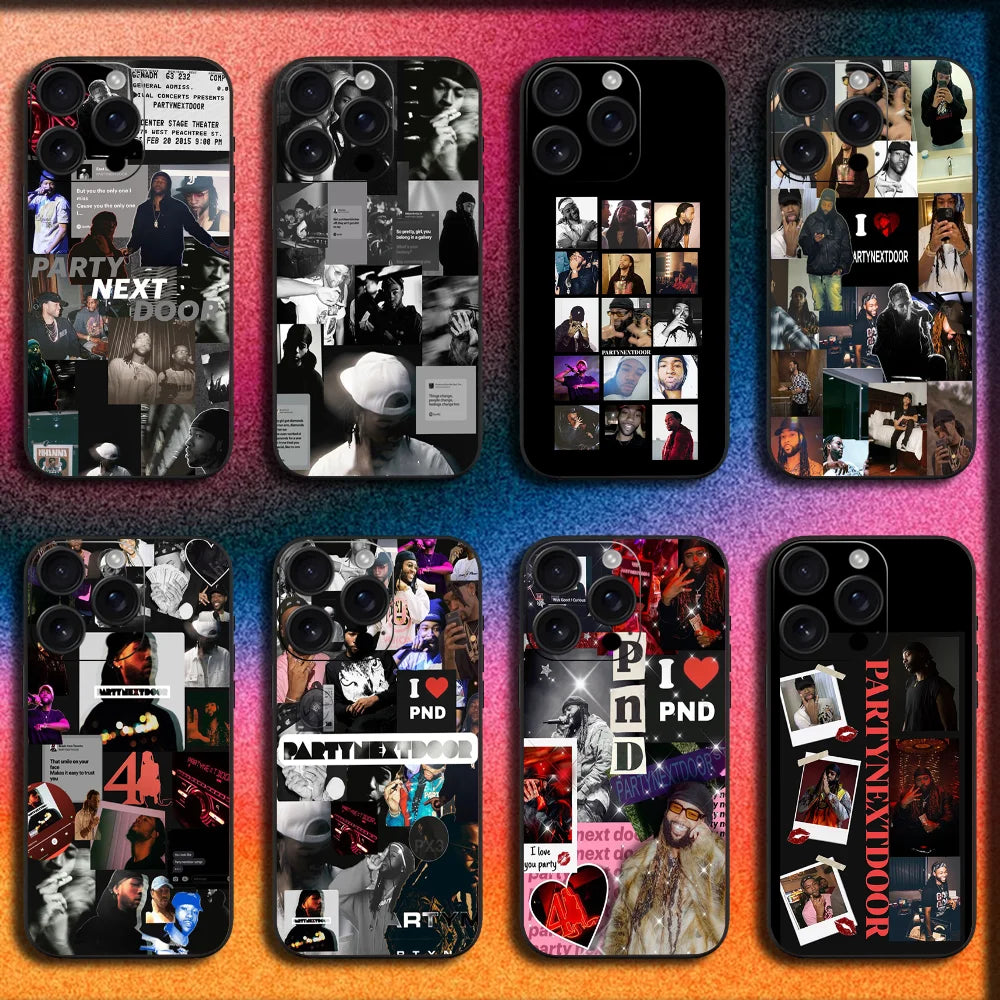 Rapper P-Partynextdoor Phone Case For iPhone 16,15,14,13,12,11,Pro,XS,Max,XR,Plus,E,Mini Soft Black Cover