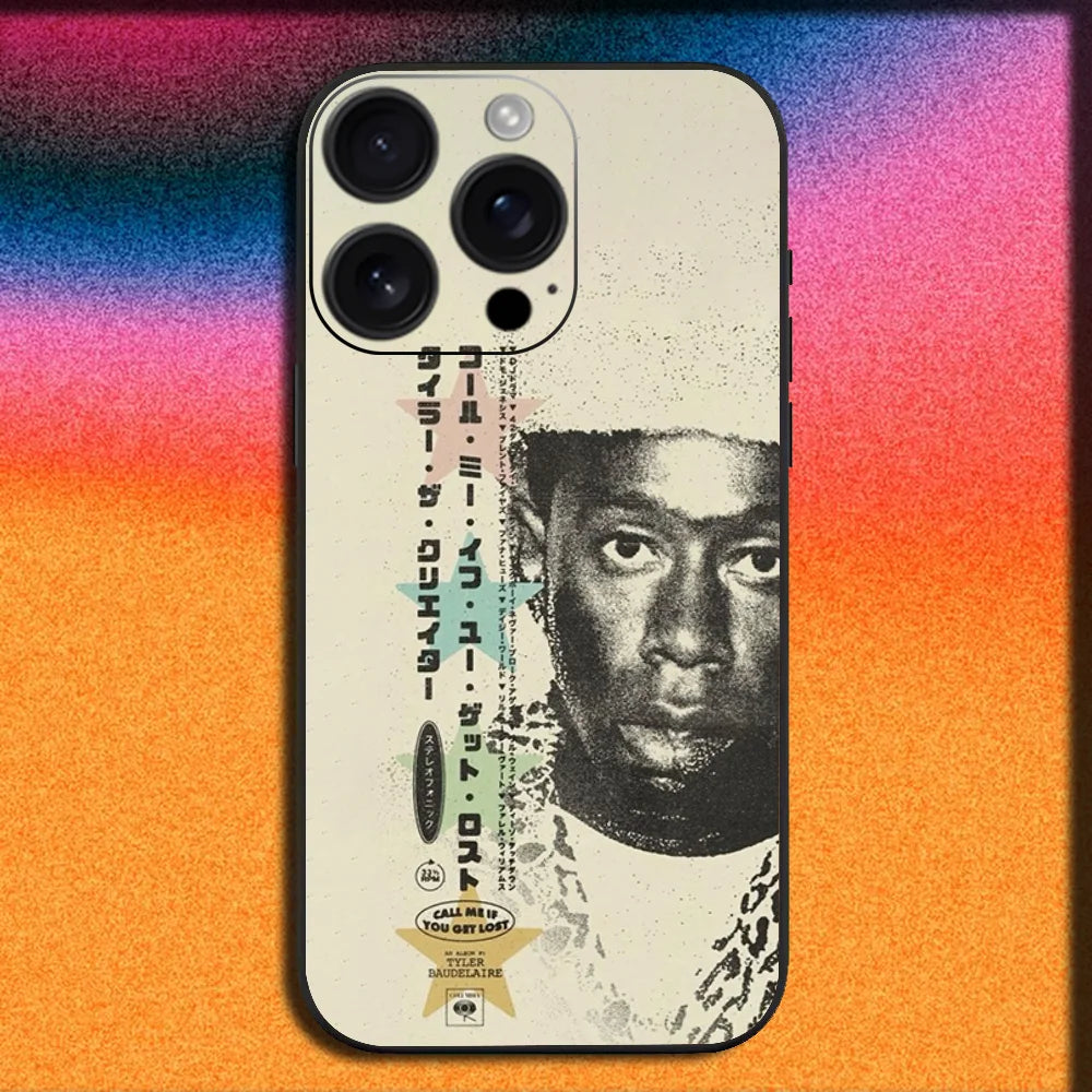 Rapper T-Tylers The Creator Phone Case For iPhone 16,15,14,13,12,11,Pro,XS,Max,XR,Plus,SE,Mini Soft Black Cover