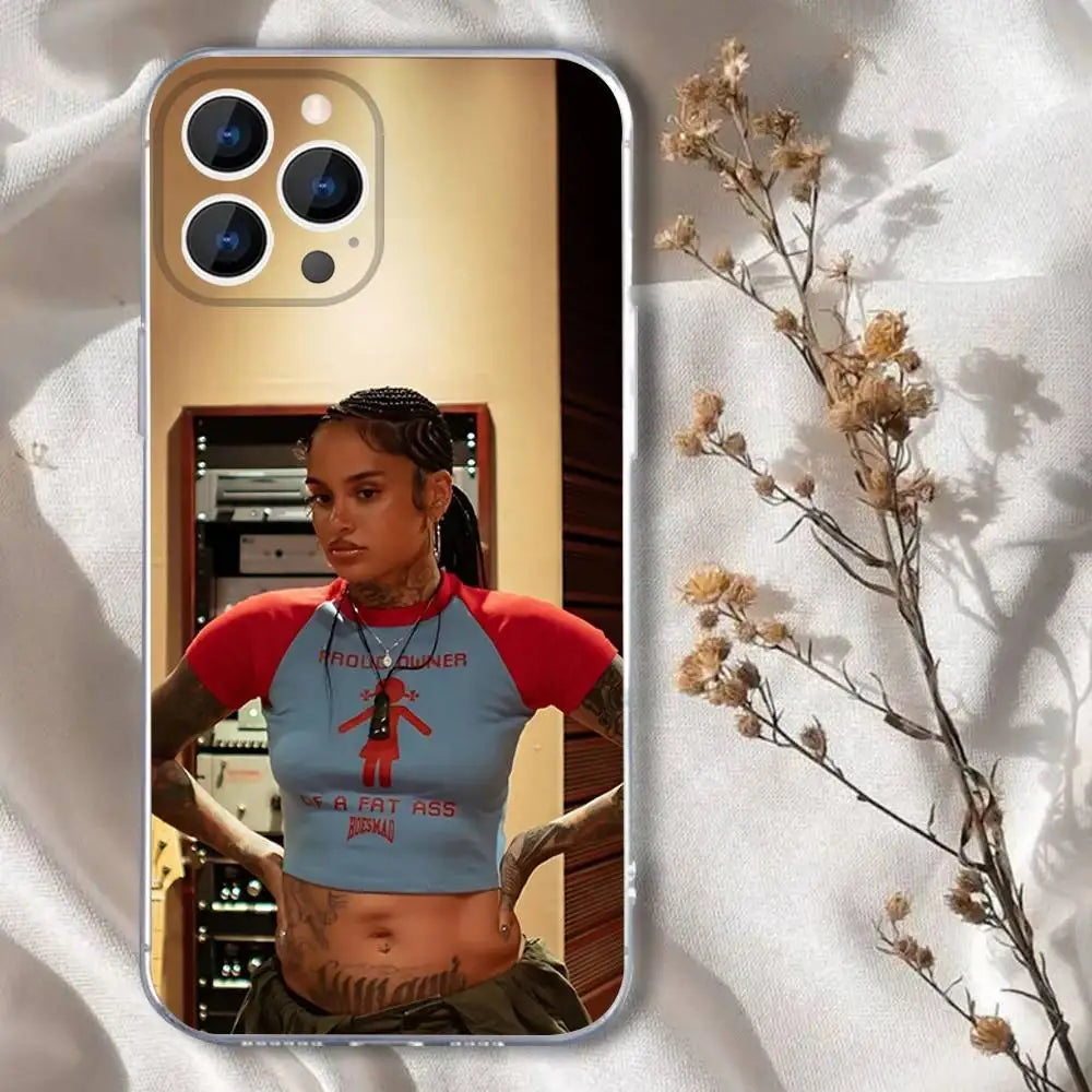K-Kehlanis Singer1 Phone Case For iPhone 16,15,14,13,12,11 Pro,Max,Plus,X,XS,XR,SE,Mini Transparent Silicone Soft