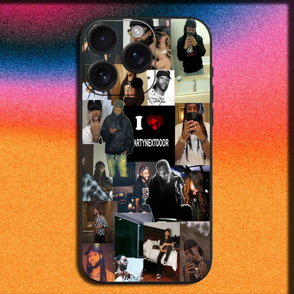 Rapper P-Partynextdoor Phone Case For iPhone 16,15,14,13,12,11,Pro,XS,Max,XR,Plus,E,Mini Soft Black Cover